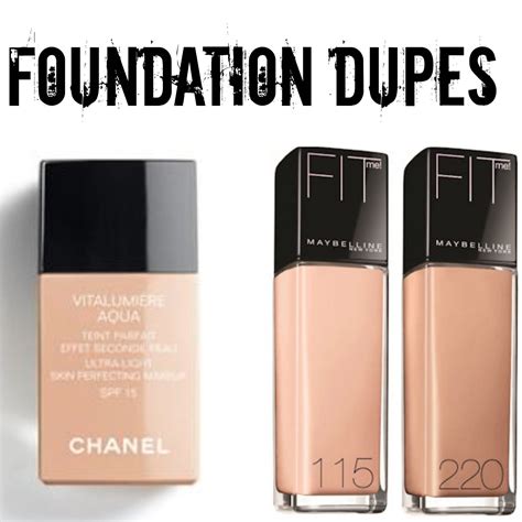 chanel aqua foundation dupe|dupe for Chanel vitalumiere foundation.